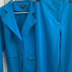 Metrostyle Pant Suit Blue